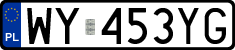 License plates of Poland, Regular car plates
