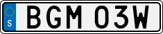 License plate of Sweden, Regular plates