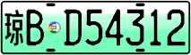 License plate of China, Electric vehicles