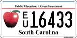 South Carolina, Specialty plates (A12345 / AB12345)