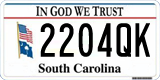 South Carolina, In God We Trust (1234AB/123 4AB)