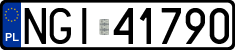 License plates of Poland, Regular car plates