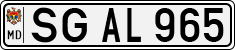 License plate of Moldova, Cars (1992)
