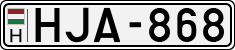 license plates of Hungary, Cars (1990)