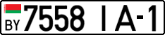 License plate Belarus, Cars (2004)