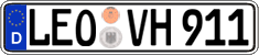 German license plate, Regular plates