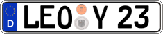 German license plate, Regular plates