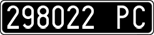 License plate of Italy, Cars (1927 year series)