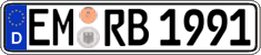 German license plate, Regular plates