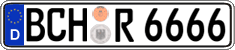 German license plate, Regular plates