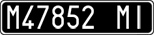 License plate of Italy, Cars (1927 year series)