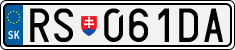 License plate of Slovakia, Cars