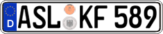 German license plate, Regular plates