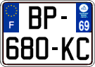 French license plate, SIV (ordinary)