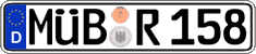 German license plate, Regular plates