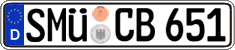 German license plate, Regular plates