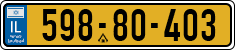 License plate of Israel, Regular plates