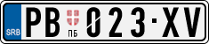 License plate of Serbia, Cars