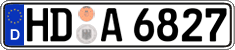 German license plate, Regular plates