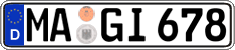 German license plate, Regular plates