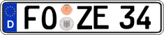 German license plate, Regular plates
