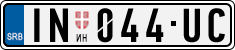 License plate of Serbia, Cars