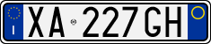 License plate of Italy, Cars (1994 year series)