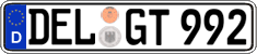 German license plate, Regular plates