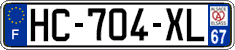 French license plate, SIV (ordinary)