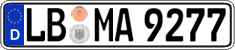 German license plate, Regular plates