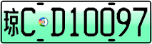 License plate of China, Electric vehicles