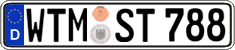 German license plate, Regular plates
