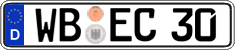 German license plate, Regular plates