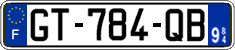 French license plate, SIV (ordinary)