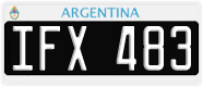 License plate of Argentina, Cars (1995, ABC 123)