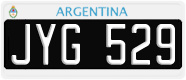License plate of Argentina, Cars (1995, ABC 123)