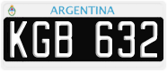License plate of Argentina, Cars (1995, ABC 123)