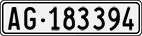 License plate of Switzerland, Cars