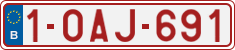 License plate of Belgium, Regular plates (2010)