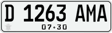 License plate of Indonesia, Regular plates