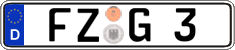German license plate, Regular plates