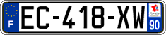 French license plate, SIV (ordinary)