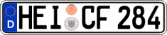 German license plate, Regular plates
