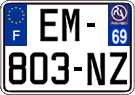 French license plate, SIV (ordinary)