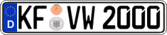 German license plate, Regular plates