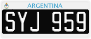 License plate of Argentina, Cars (1995, ABC 123)