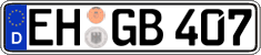German license plate, Regular plates