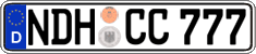 German license plate, Regular plates