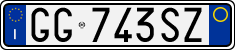 License plate of Italy, Cars (1994 year series)