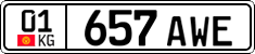 License plate of Kyrgyzstan, Private owners (2016)